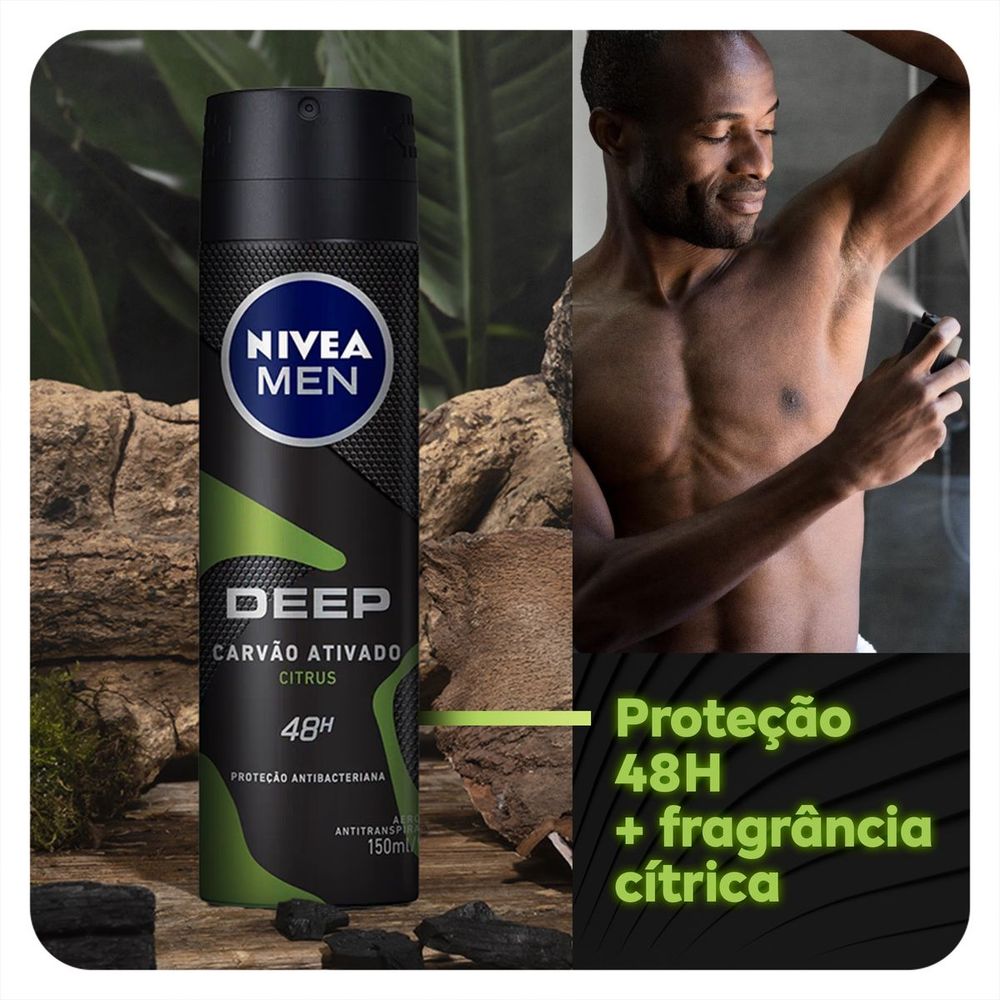 Kit Deep Nivea Espuma De Barbear Loção Pós Barba 3 Desodorantes Antitranspirante Aerosol 4877